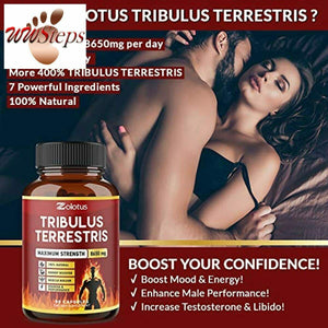 Tribulus Terrestris, 8650mg Per Capsule, Highest Potency with Ashwagndha, Panax