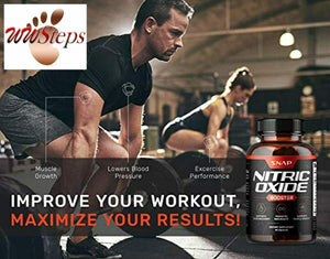 Nitric Oxide Booster by Snap Supplements - Pre Workout, Muscle Builder - L Argin