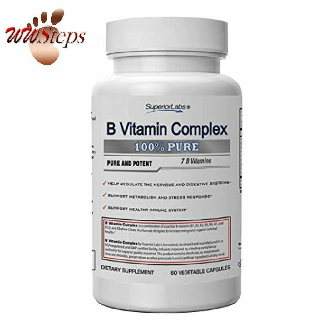 Superior Labs B Vitamin Complex - Superior Absorption - 100% NonGMO Safe from Ad