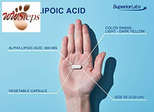 Charger l&#39;image dans la galerie, Superior Labs Alpha Lipoic Acid - Pure NonGMO ALA 600mg 120 Vegetable Caps - Zer
