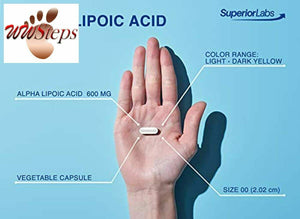 Superior Labs Alpha Lipoic Acid - Pure NonGMO ALA 600mg 120 Vegetable Caps - Zer