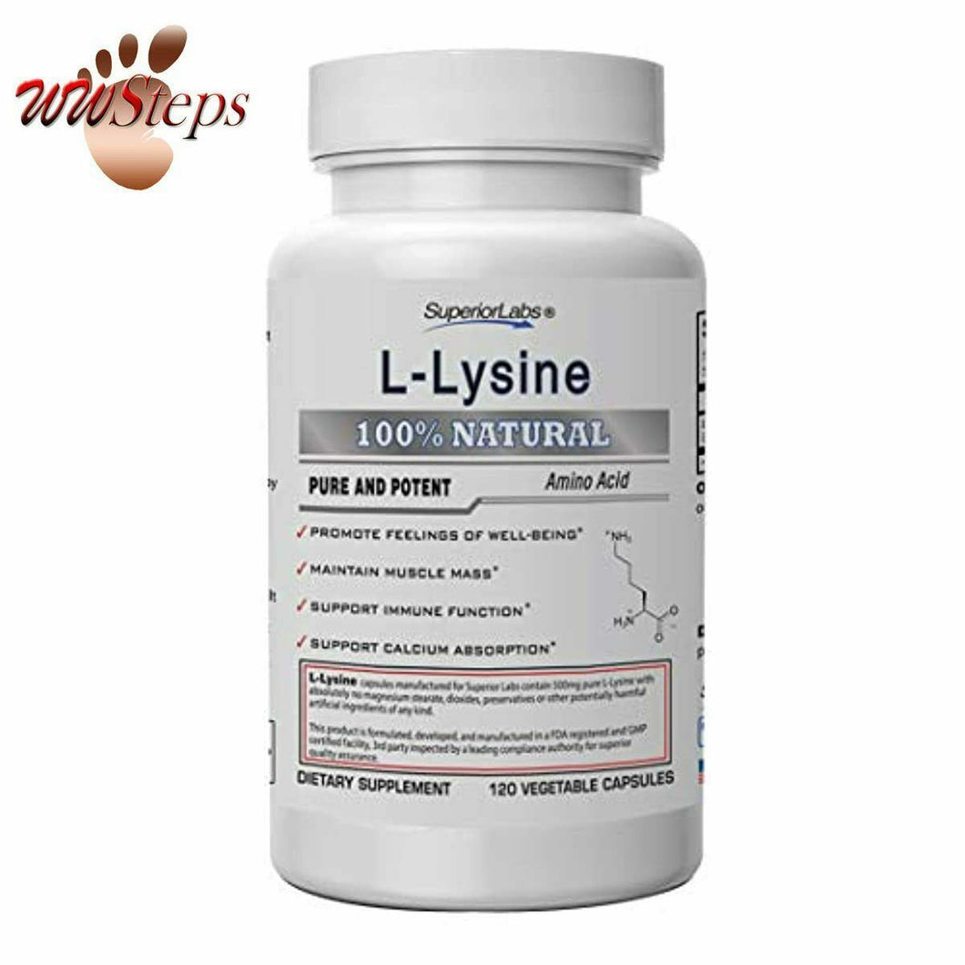 Superior Labs – Best L-Lysine NonGMO - Dietary Supplement –500 mg Pure Activ
