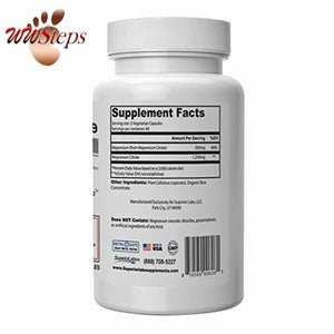 Superior Labs Magnesium Citrate - 100% NonGMO Safe from Additives, Stearates, Gl