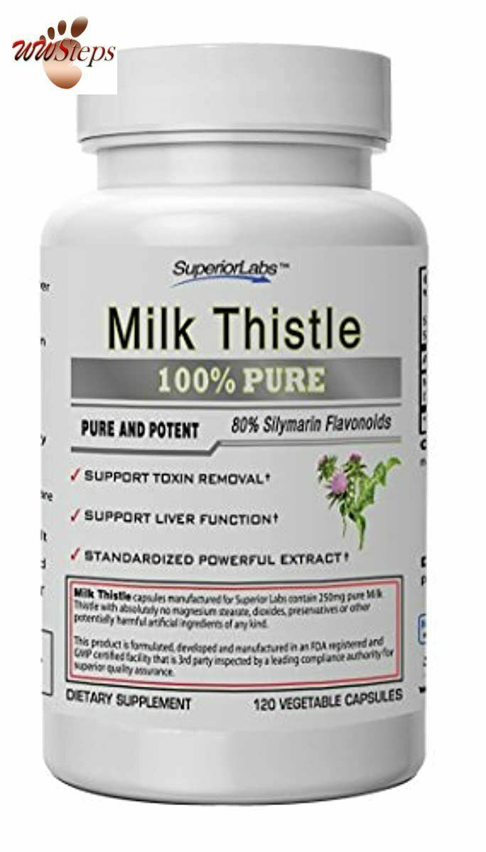 Superior Labs Milk Thistle NonGMO - 80% Silymarin Flavonoids - Powerful Formula