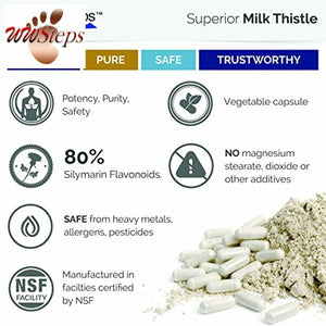 Superior Labs Milk Thistle NonGMO - 80% Silymarin Flavonoids - Powerful Formula