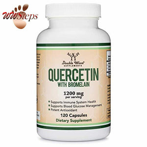 Quercetin 1000mg with Bromelain 200mg, 120 Capsules - 2 Month Supply - May Stren