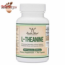 將圖片載入圖庫檢視器 L-Theanine 200mg by Double Wood Supplements — Naturally Reduce Stress, Promote
