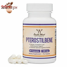 Cargar imagen en el visor de la galería, Pterostilbene 100mg Capsules (Third Party Tested) Made in The USA, 60 Capsules,
