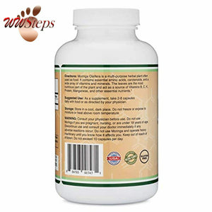 Moringa Powder Capsules - Organic and Vegan (210 Count, 1,000mg Per Serving) Ama