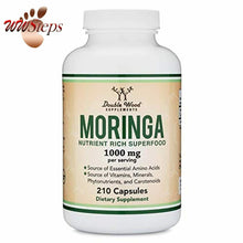 Load image into Gallery viewer, Moringa Powder Capsules - Organic and Vegan (210 Count, 1,000mg Per Serving) Ama
