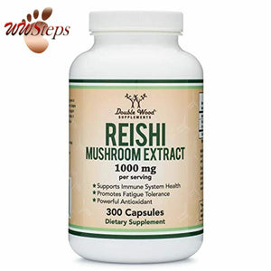 Reishi Mushroom Capsules (4:1 Ganoderma Extract, 1,000mg Reishi Powder Servings)