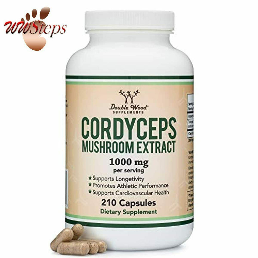 Cordyceps Capsules (Cordyceps Sinensis Mushroom Extract) 210 Count, 3.5 Month Su