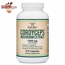 Load image into Gallery viewer, Cordyceps Capsules (Cordyceps Sinensis Mushroom Extract) 210 Count, 3.5 Month Su
