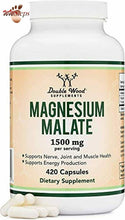 Load image into Gallery viewer, Magnesium Malate Capsules (420 Count) - 1,500mg Per Serving (Magnesium bonded to

