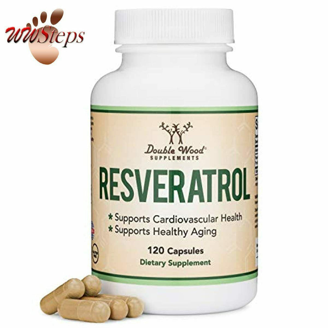 Resveratrol 500mg Per Serving, 120 Capsules (Natural Resveratrol Polygonum Root