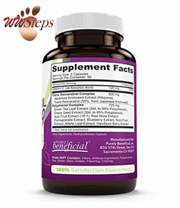 RESVERATROL1450-90day Supply, 1450mg per Serving of Potent Antioxidants & Trans-