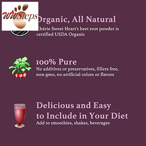 Organic Beet Root Powder (1 LB) by Chérie Sweet Heart, Raw & Non-GMO