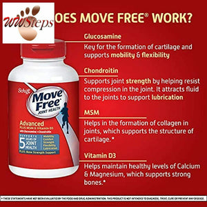 Move Free Vitamin D3, MSM, Glucosamine and Chondroitin - Advanced Joint Support