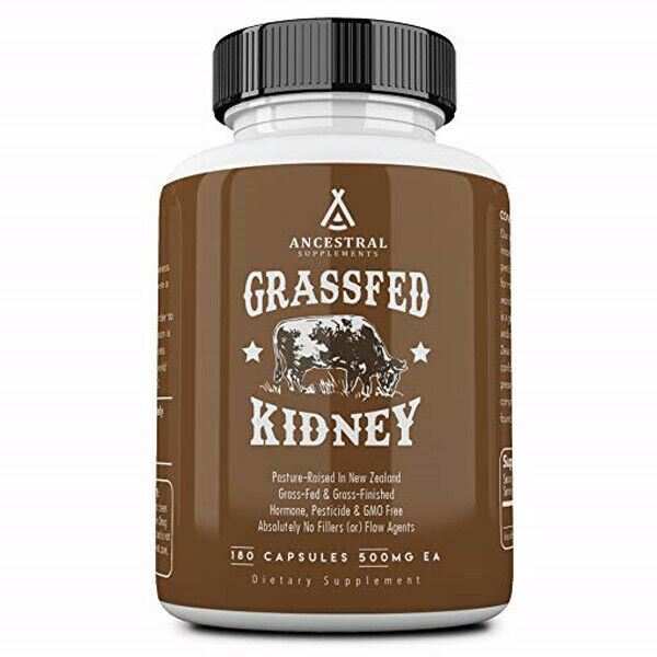 Ancestral Supplements Kidney (High in Selenium, B12, DAO) 500 mg 180 Caps