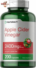 이미지를 갤러리 뷰어에 로드 , Apple Cider Vinegar Capsules | 2400mg | 200 Pills | with The Mother | Non-GMO, G
