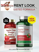 將圖片載入圖庫檢視器 Apple Cider Vinegar Capsules | 2400mg | 200 Pills | with The Mother | Non-GMO, G
