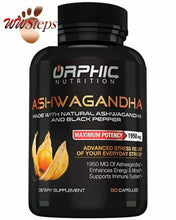 Load image into Gallery viewer, Max Potency Organic Ashwagandha Capsules with Black Pepper 1950 mg - Anti-Anxiet
