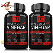 Load image into Gallery viewer, (1500mg) Apple Cider Vinegar Capsules with Garcinia Cambogia Cayenne Pepper Weig
