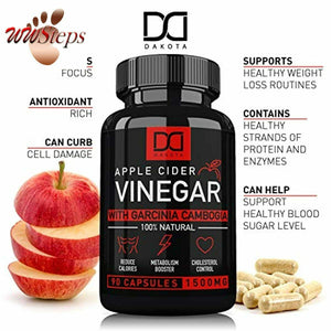 (1500mg) Apple Cider Vinegar Capsules with Garcinia Cambogia Cayenne Pepper Weig