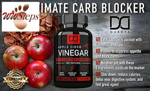 (1500mg) Apple Cider Vinegar Capsules with Garcinia Cambogia Cayenne Pepper Weig