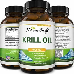 Omega 3 Krill Oil Supplement - EPA DHA Burpless Fish Oil Pills for Liver Aid Joi