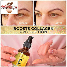 Load image into Gallery viewer, Vitamin C Serum for Face (2oz) with Hyaluronic Acid and Vitamin E Natural Skin C

