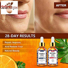 Load image into Gallery viewer, Wumal Day and Night Serum 2-Pack, Vitamin C Serum &amp; Retinol Serum for Face with
