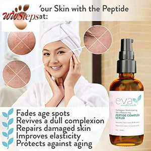 Collagen Peptide Complex Serum by Eva Naturals (2 oz) - Best Anti-Aging Face Ser