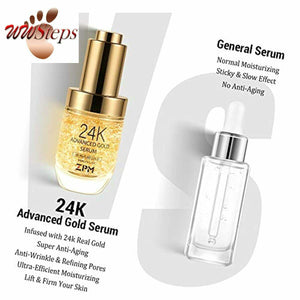 24K Gold Anti Aging Face Serum Moisturizer Enriched with Vitamin C Serum, Hyalur