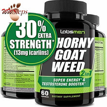 Load image into Gallery viewer, LabsMen 2-in-1 Horny Goat Extract with Epimedium (13mg Icariin), Maca, Tribulus
