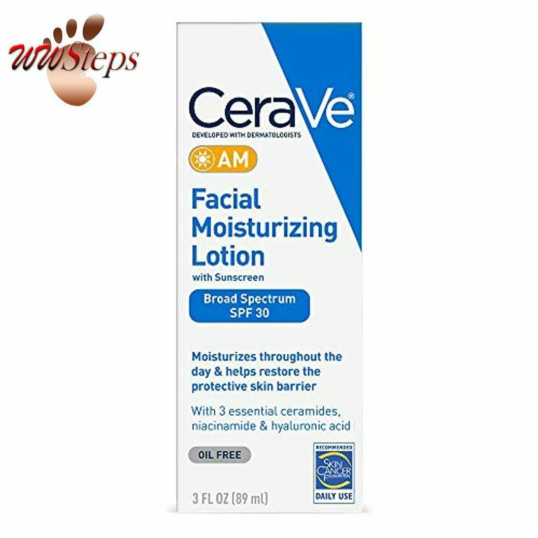 CeraVe AM Facial Moisturizing Lotion SPF 30 | Oil-Free Face Moisturizer with Sun