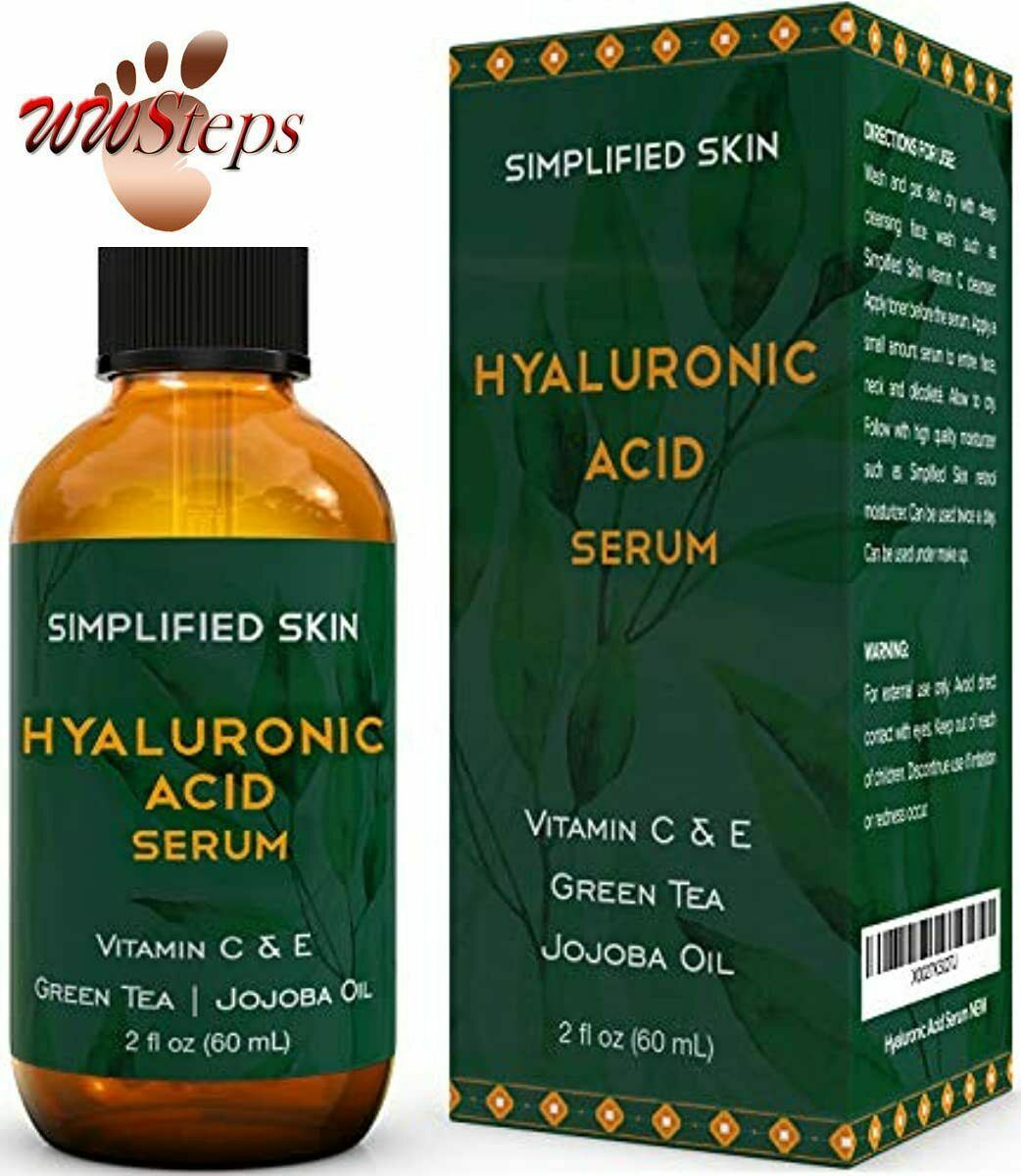 Hyaluronic Acid Serum for Face & Eyes (2 oz) with Vitamin C, E & Green Tea for A