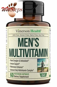 Men's Daily Multimineral Multivitamin Supplement. Vitamins A C E D B1 B2 B3 B5 B