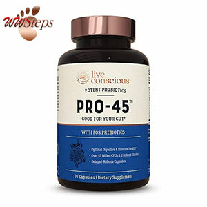 PRO45: #1 Clinical Grade Probiotic Formula, 45 Billion CFU, 11 Patented strains.