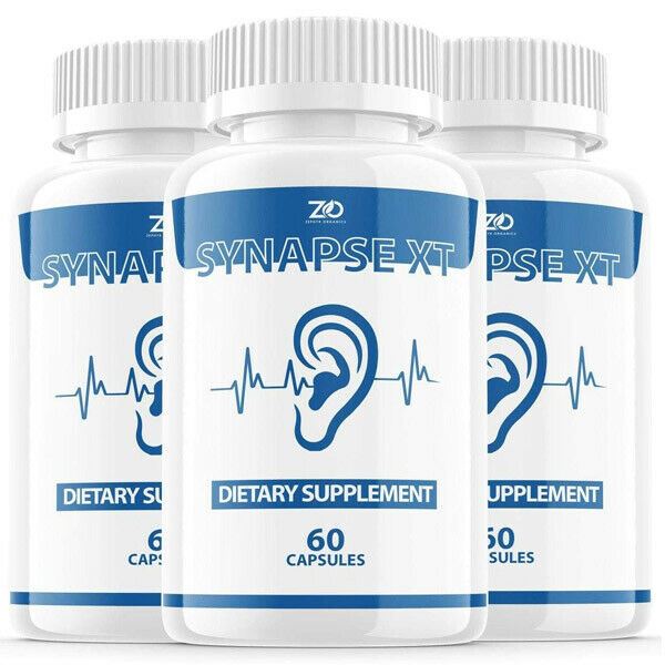 3 Pack of Synapse XT for Tinnitus Supplement Pills, 60 Caps