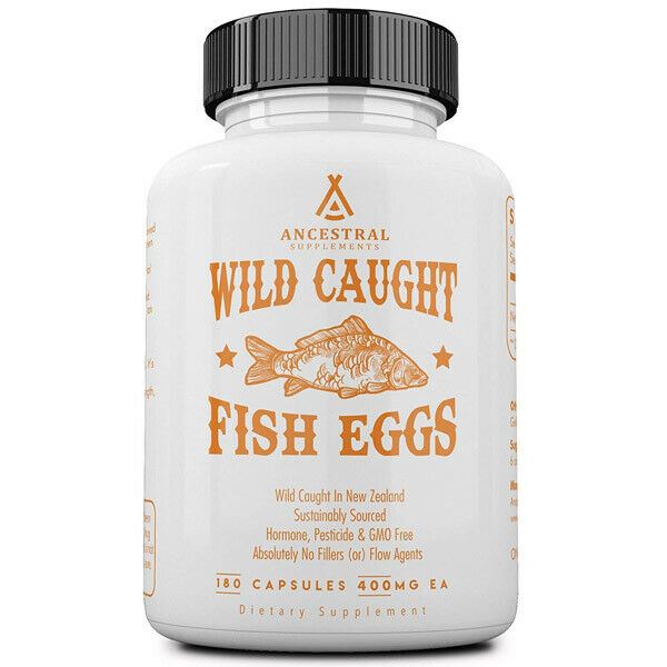 Ancestral Supplements Wild Caught Fish Eggs Supports Brain, Heart 180 Caps