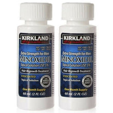 Carica l&#39;immagine nel visualizzatore di Gallery, 2 x Kirkland Minoxidil 5% Solution Hair Loss Regrowth Treatment 2 oz NO Dropper

